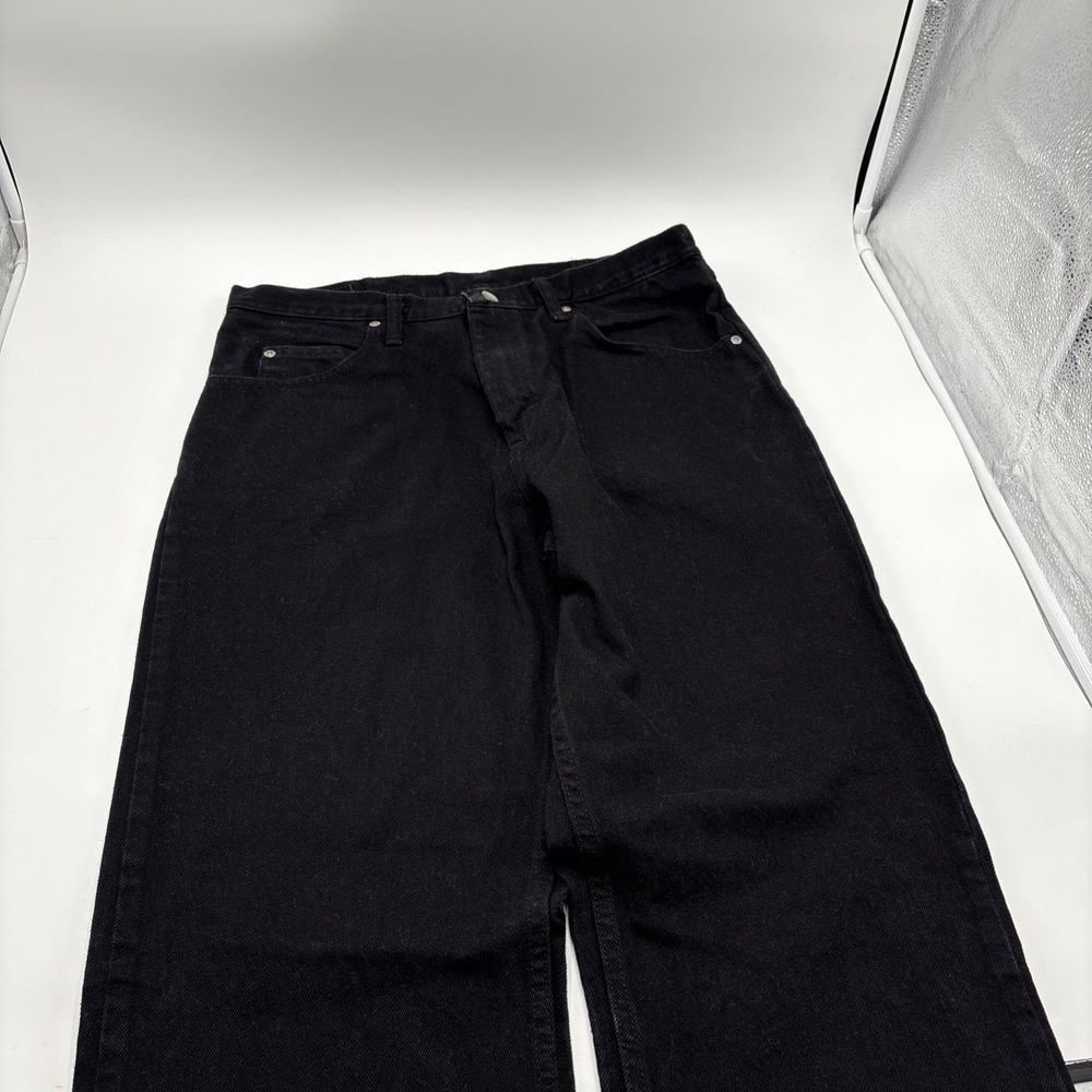 Wrangler Relaxed Fit Mens Jeans Black Size 34X32 100% Cotton Model #976T1CB